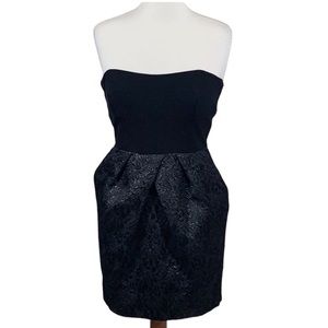 Cynthia Steffe Strapless Cowl‎ Skirt Dress w/ Pockets Sz 8